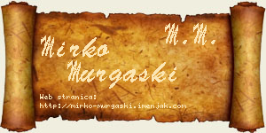 Mirko Murgaški vizit kartica